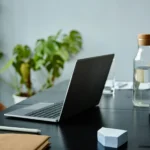 Laptop on Meeting Table in Office