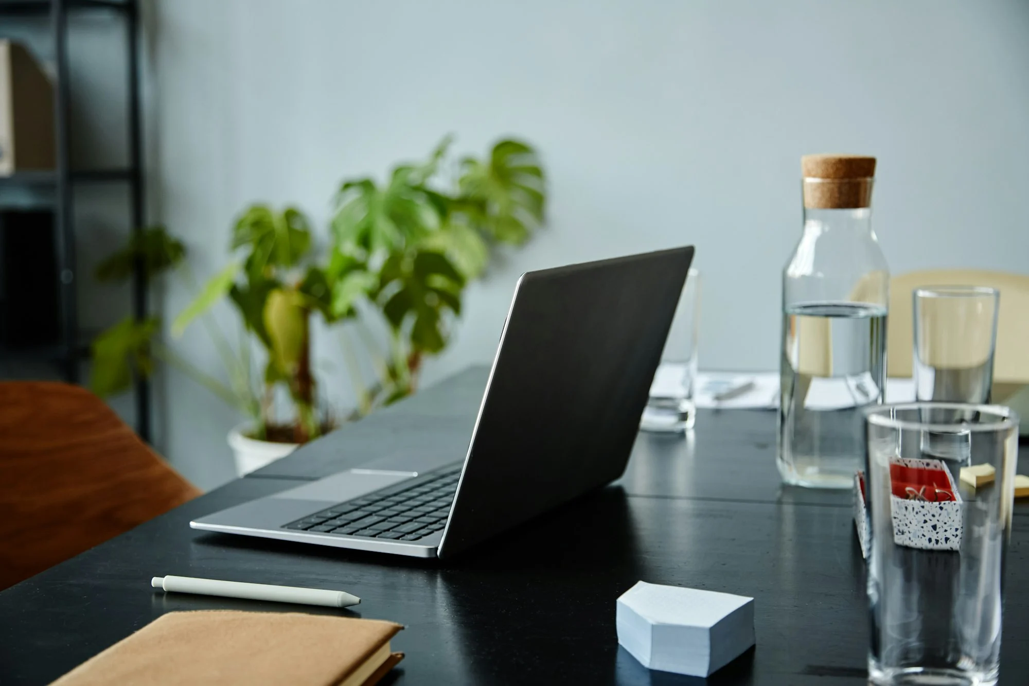 Laptop on Meeting Table in Office